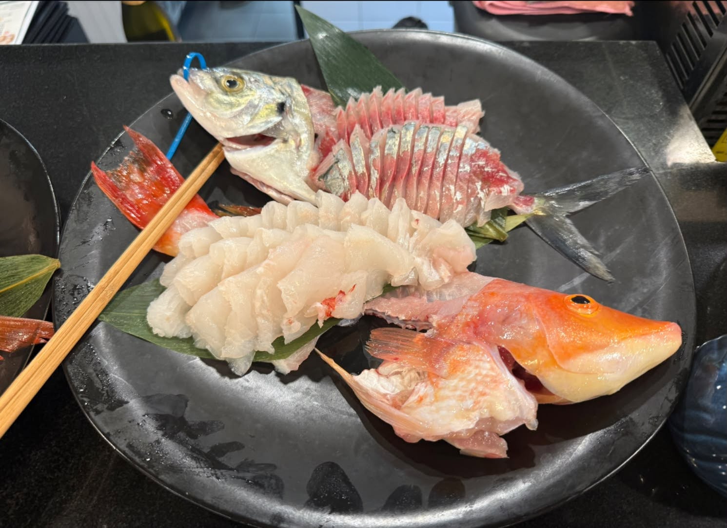 真鯛と縞鯵のお造り